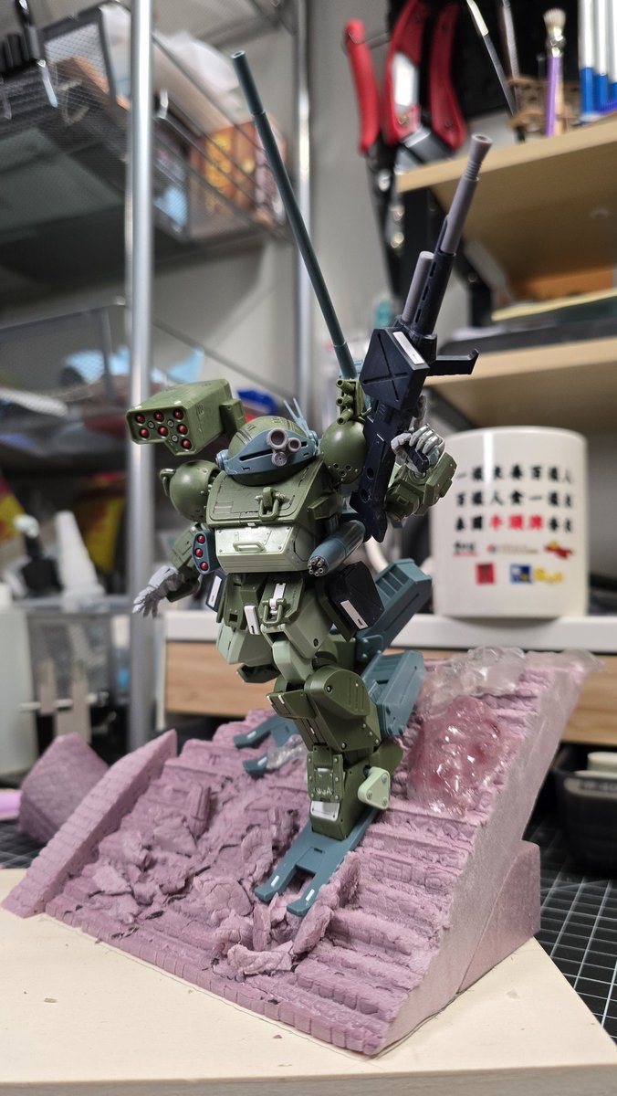 Chessymonkey's tweet image. Friday WIP:  TORCAN is happening tomorrow, need to find some chill build to relax 

#筆塗り #vallejo #gunpla #gunplanetwork #bandai #plasticmodel #plamod #scalemodel #バンダイ #ガンプラ改造 #ガンプラ #裝甲騎兵 #Scopedog #votoms #装甲騎兵ボトムズ