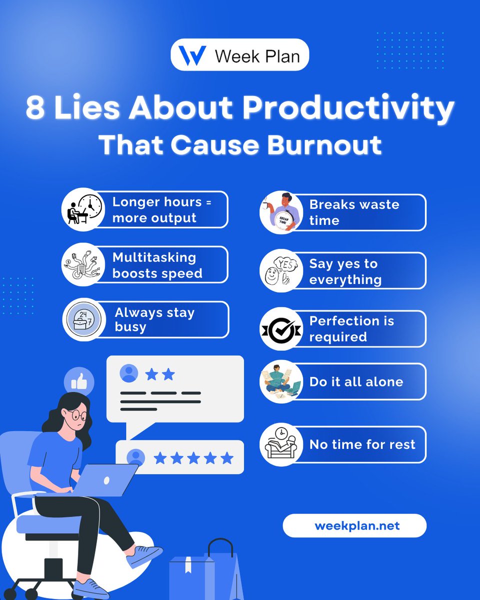 weekplan's tweet image. 🔥 8 productivity lies you need to stop believing TODAY!

✅ More hours ≠ more output
✅ Breaks aren’t wasted time
✅ Perfection isn’t required

👉 Build real productivity habits at weekplan.net

#GetThingsDone #SmartProductivity #EfficiencyTips #weekplan