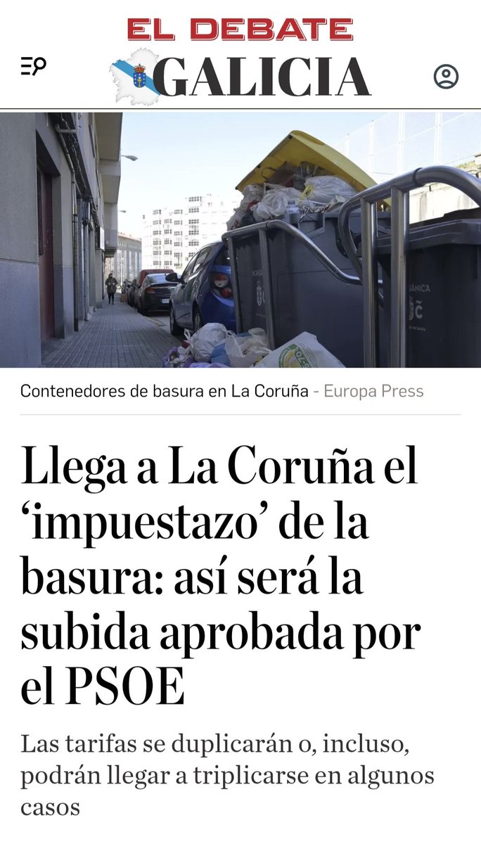 PP de Vigo (@ppdevigo) on Twitter photo A culpa é de Sogama, e por iso A Coruña, que envía os seus residuos a Nostián, aplica outro 'taxazo' coma ti 🤥🤥🤥 A culpa é de Sogama, e por iso A Coruña, que envía os seus residuos a Nostián, aplica outro 'taxazo' coma ti 🤥🤥🤥