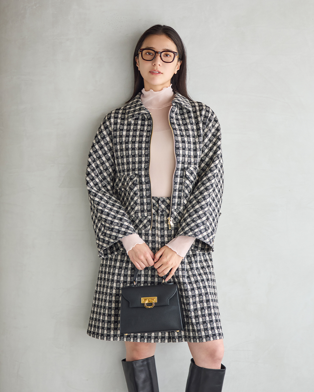 ✨新品 アナイ タータンチェックワンピース36&カーディガン タータンチェックシャーメインワンピース – BABY, THE STARS