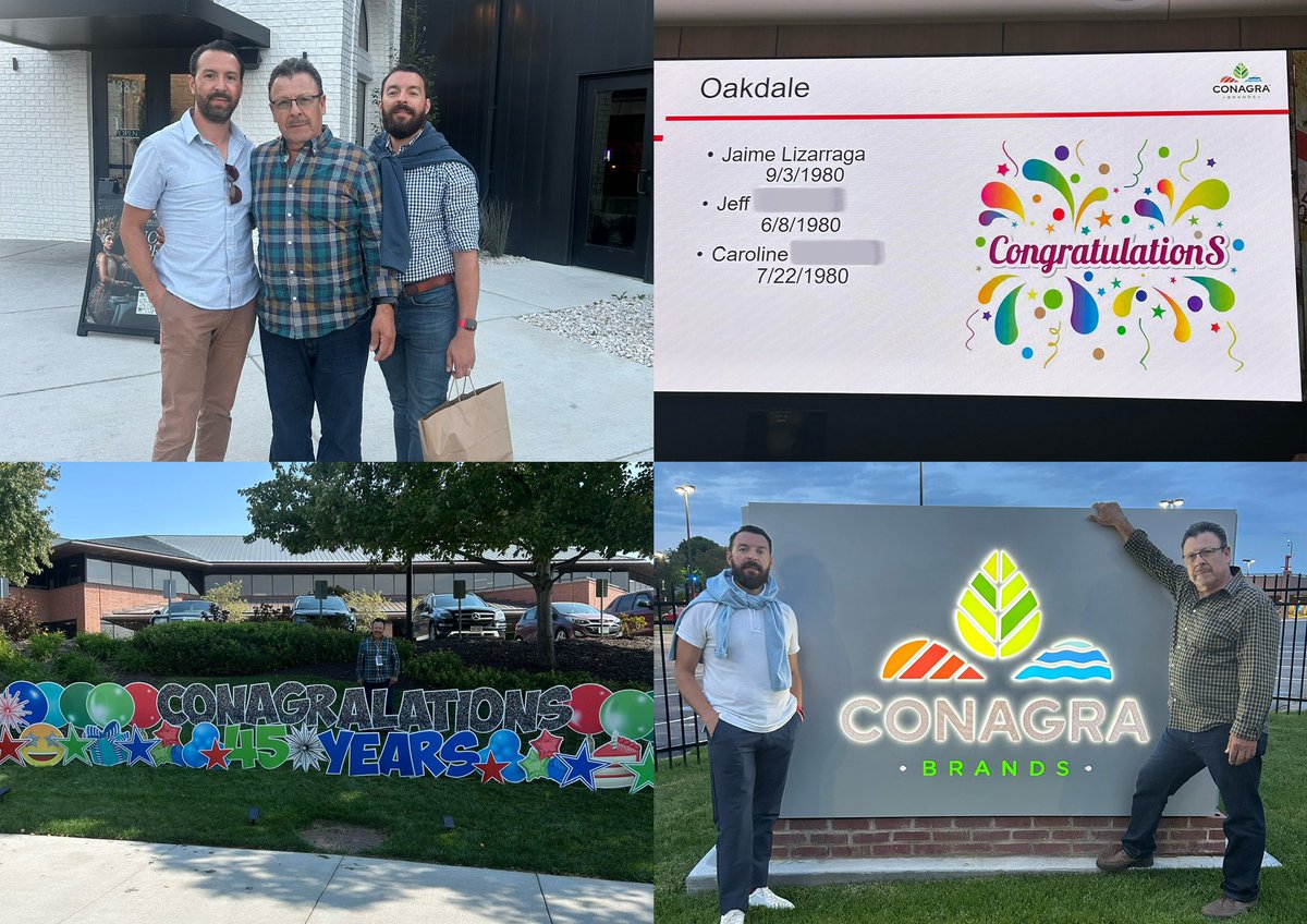 My brother and I feel very blessed that we were able to accompany our father to Omaha for his recognition of 45 years of service <a href="/ConagraBrands/">Conagra Brands</a>. Gracias papá por todo su sacrificio y esfuerzo. Usted y mamá nos ha brindado el mejor ejemplo y estamos orgullosos de seguir su legado.