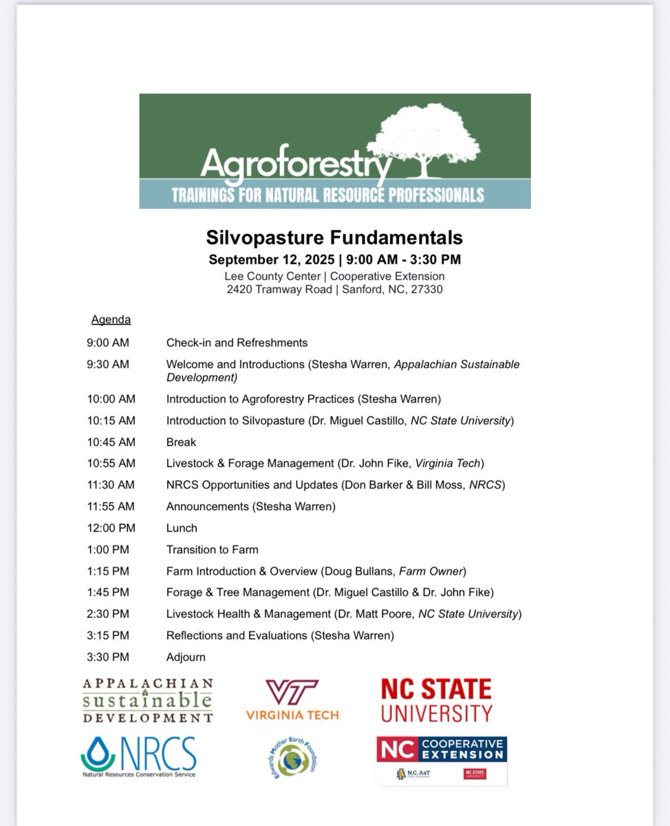 Training Natural Resource Professional on silvopasture management. ⁦<a href="/CropAndSoil/">NC State Crop & Soil Sciences</a>⁩ ⁦<a href="/NCExtension/">NC State Extension</a>⁩ ⁦<a href="/NCStateCALS/">NC State College of Agriculture and Life Sciences</a>⁩ ⁦<a href="/NRCS_NC/">NRCS-North Carolina</a>⁩