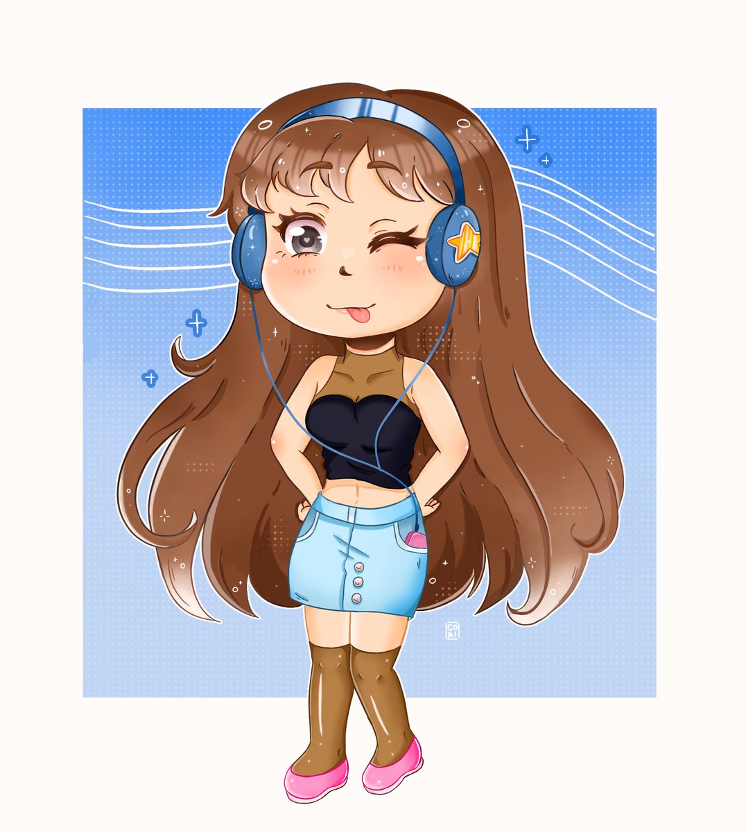 otro ejemplo de chibi comision 
#draw #vgen #art #artmoots #chibi