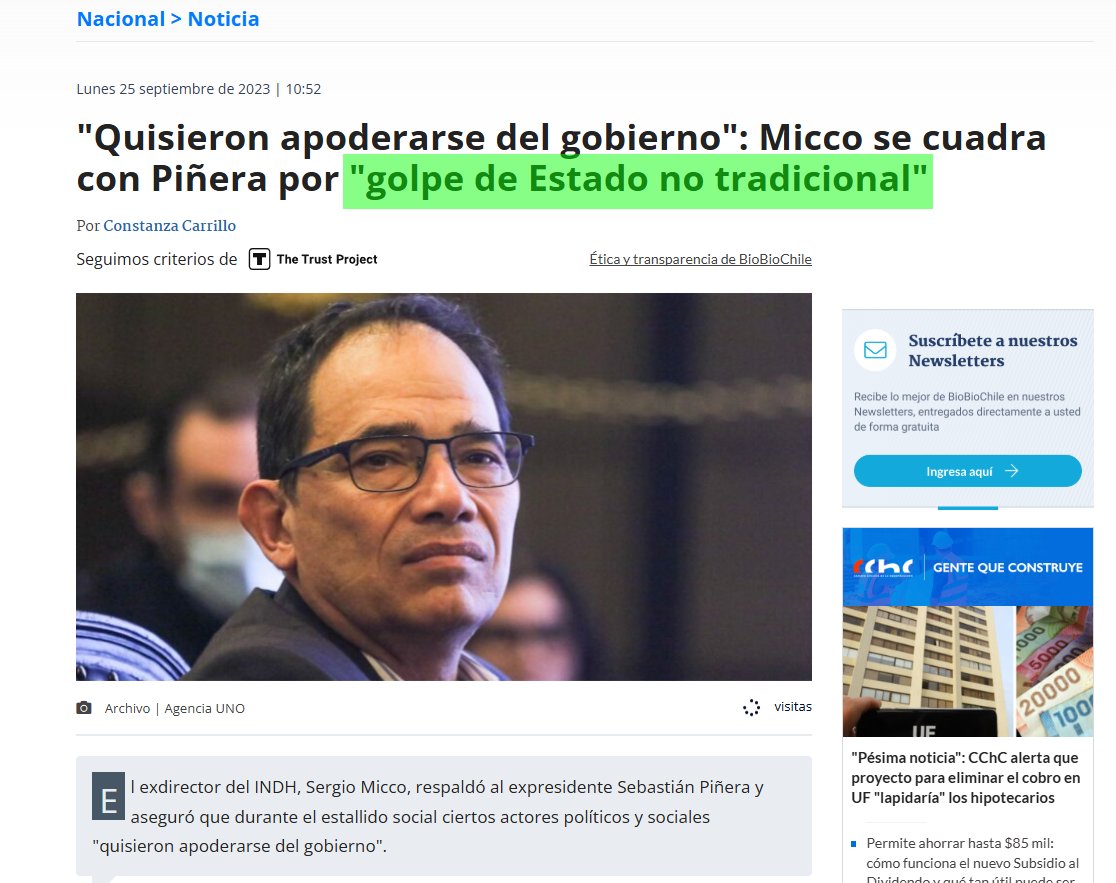 LIBERATUVOZ 📶 (@liberatuvoz_com) on Twitter photo <a href="/JoignantAlfredo/">Alfredo Joignant</a> Lo mismo que vivió Piñera, resistió un intento de golpe de estado de la extrema izquierda, con la diferencia que nadie ha sido juzgado aún ‼► <a href="/JoignantAlfredo/">Alfredo Joignant</a> Lo mismo que vivió Piñera, resistió un intento de golpe de estado de la extrema izquierda, con la diferencia que nadie ha sido juzgado aún ‼►