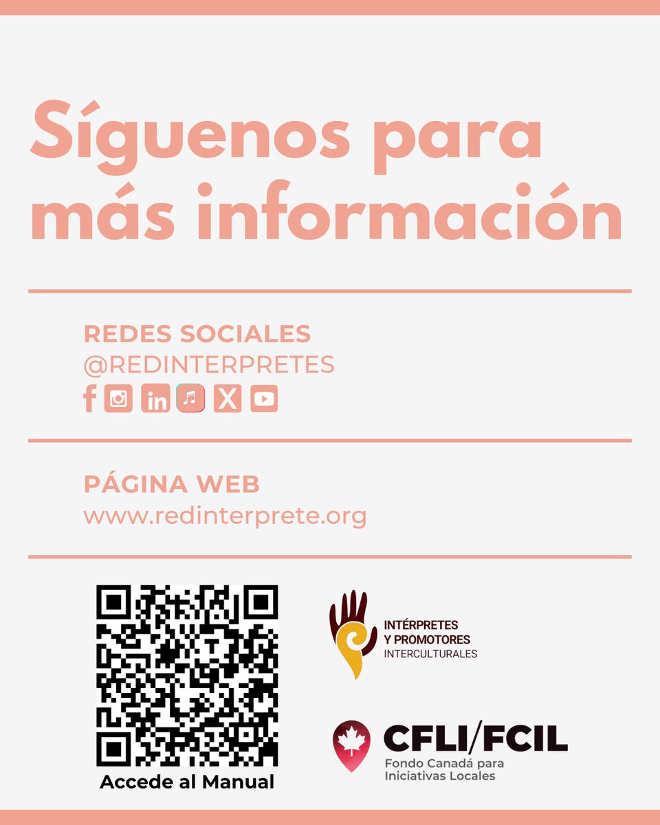 ✨ Anímate a descubrir un contenido inédito, hecho por y para mujeres indígenas de México.

Accede directamente al Manual para Intérpretes y Orientadoras Comunitarias: drive.google.com/drive/folders/…

#FondoCanadaMx #FCIL