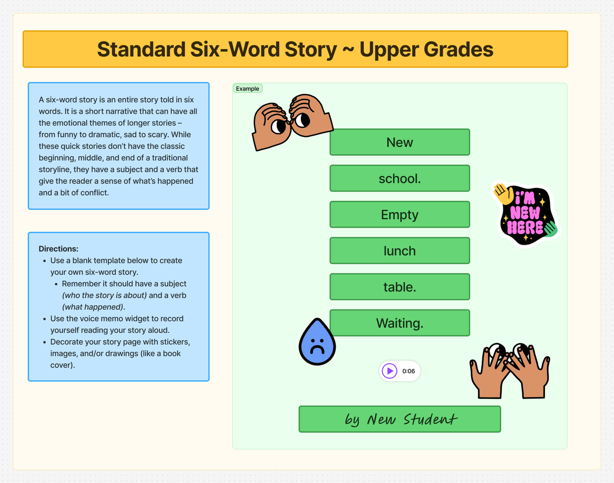 FigmaEdu_Alex's tweet photo. Love
this
six-word
story
by
@MistyKluesner https://t.co/wEGQCEFe0P