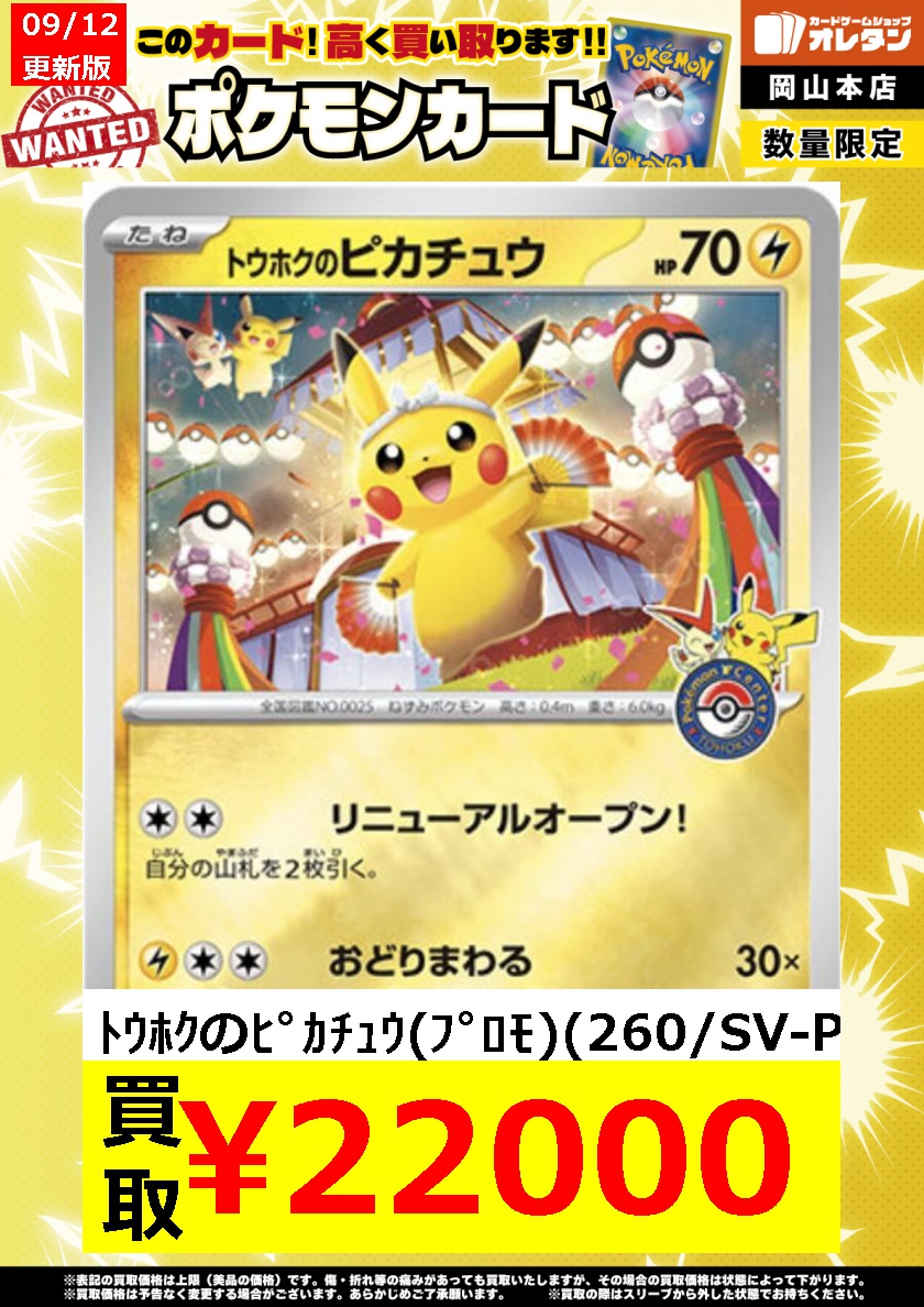 ポケモンカードゲーム(ポケカ) ヒロシマのピカチュウ P [SV-P