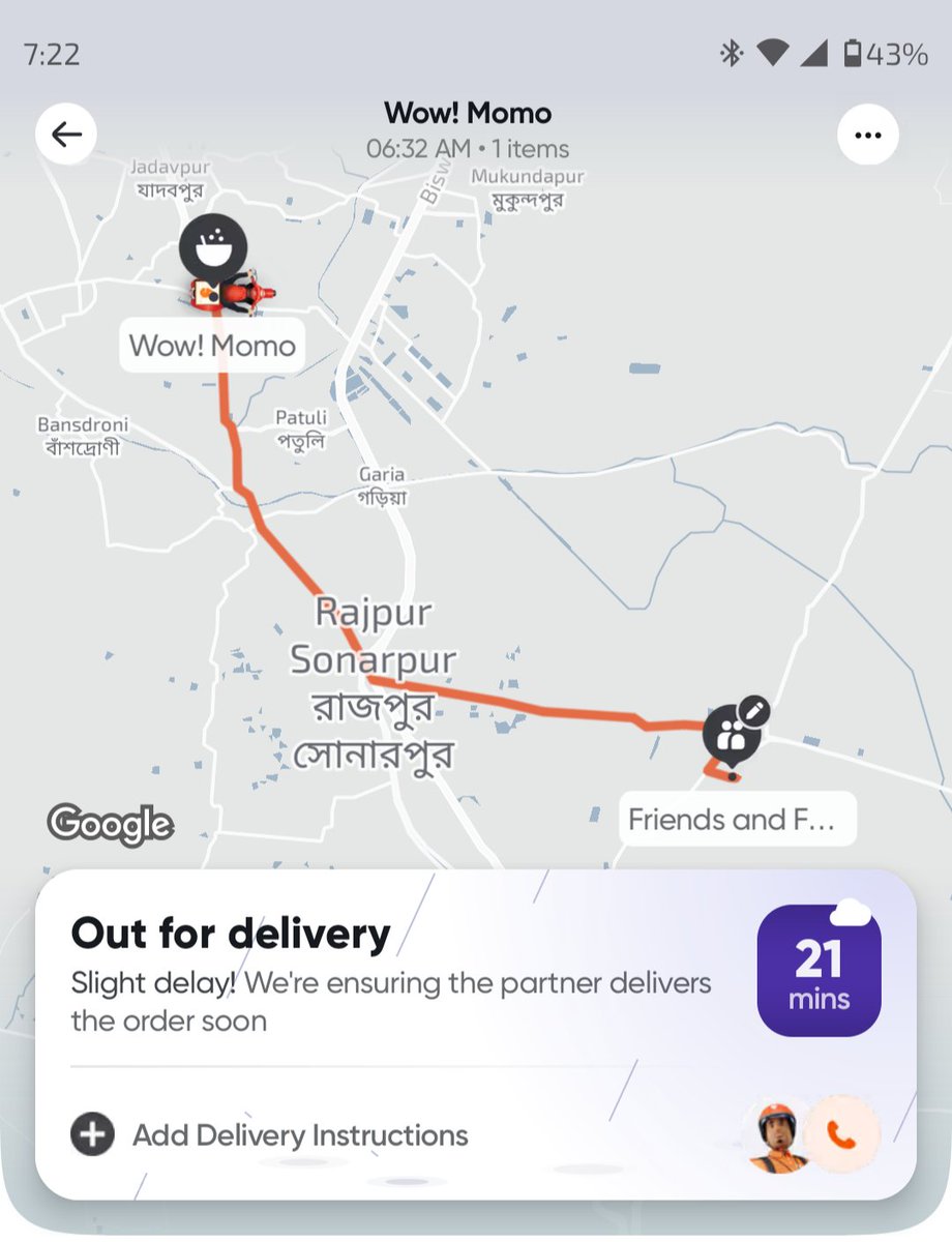 Delay everyday at SWIGGY❗
The order was supposed to reach me in 50 min (yesterday it was 40 min). After 50 minutes, the delivery boy is still at the store.
And this is happening to a Swiggy ONE customer. 
#StopUsingSwiggy <a href="/SwiggyCares/">Swiggy Cares</a>