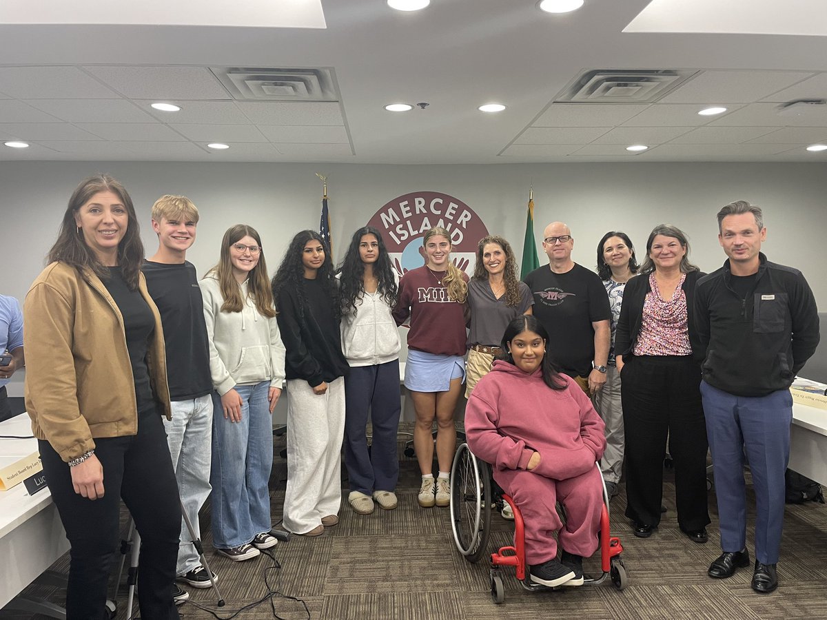 🏆 MIHS 3A State Champion girls track and field athletes with the Board tonight.