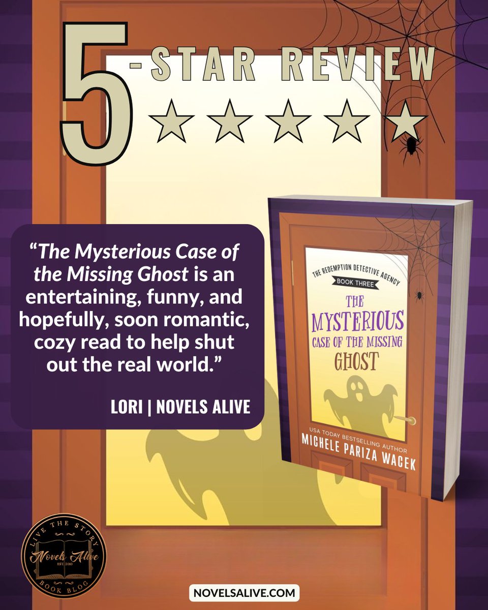 NovelsAlive's tweet photo. 5-STAR REVIEW🌟🌟🌟🌟🌟: THE MYSTERIOUS CASE OF THE MISSING GHOST by Michele Pariza Wacek @MichelePW

👉THE MYSTERIOUS CASE OF THE MISSING GHOST is an entertaining, funny, and hopefully, soon romantic, cozy read to help shut out the real world. https://t.co/TN9qIZuihI #bookreview https://t.co/eFkwqK4mgR