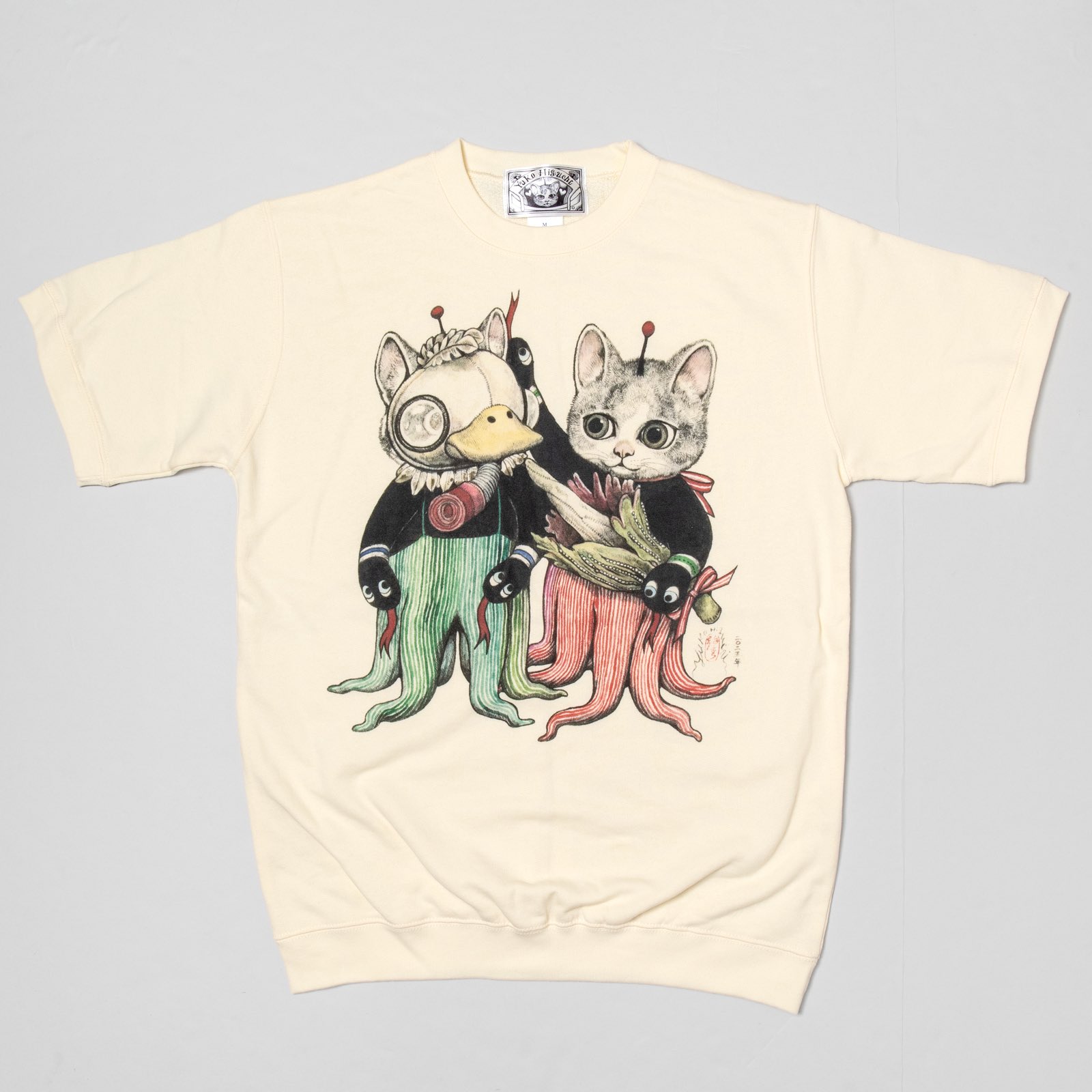 ボリス雑貨店　ヒグチユウコ　半袖スウェット　Tシャツ　3ギュスと黒いクマ　XL 半袖スウェット 3ギュスと黒いクマ – ボリス雑貨店