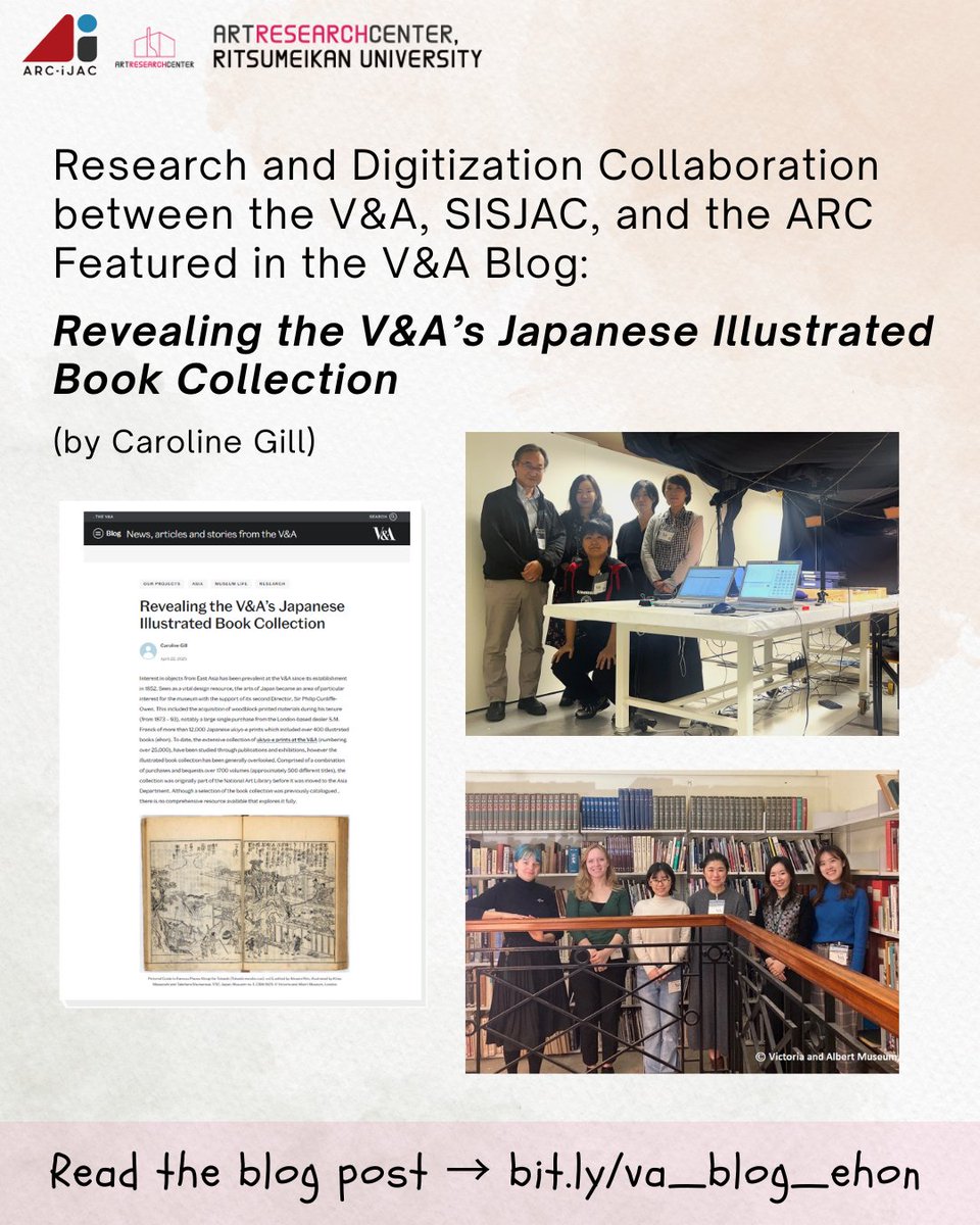 Learn more about the ongoing collaboration between the V&amp;A’s Asia Department, the Sainsbury Institute for the Study of Japanese Arts and Cultures (SISJAC), and the Art Research Center (ARC) to digitize the V&amp;A's Japanese Illustrated Book Collection. 👉bit.ly/va_blog_ehon