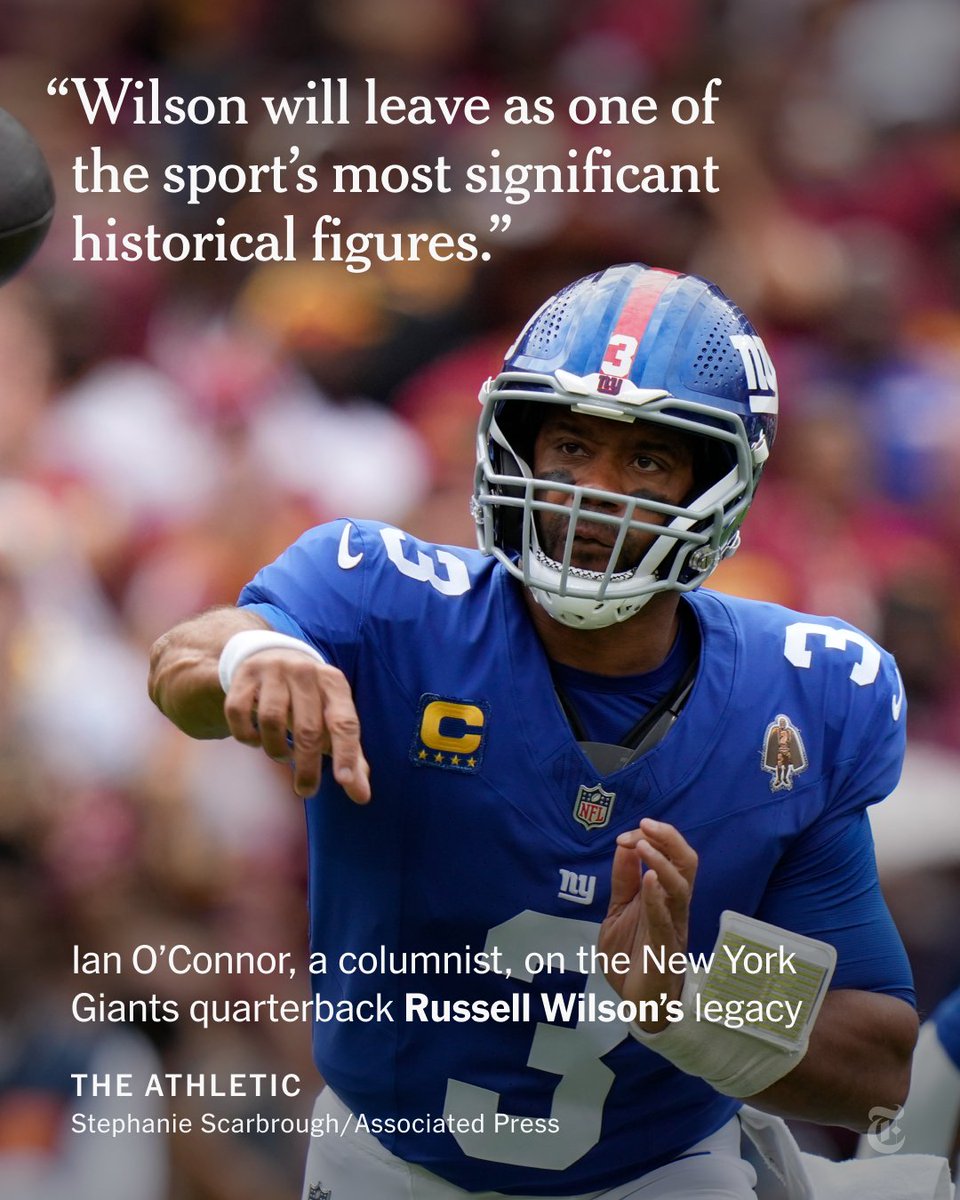 From <a href="/TheAthletic/">The Athletic</a>: Russell Wilson, at 5-foot-11, was never supposed to have this kind of career as a professional quarterback, our columnist writes. As he potentially makes the final start of his NFL career, he deserves everyone's respect.
nyti.ms/42t04ye