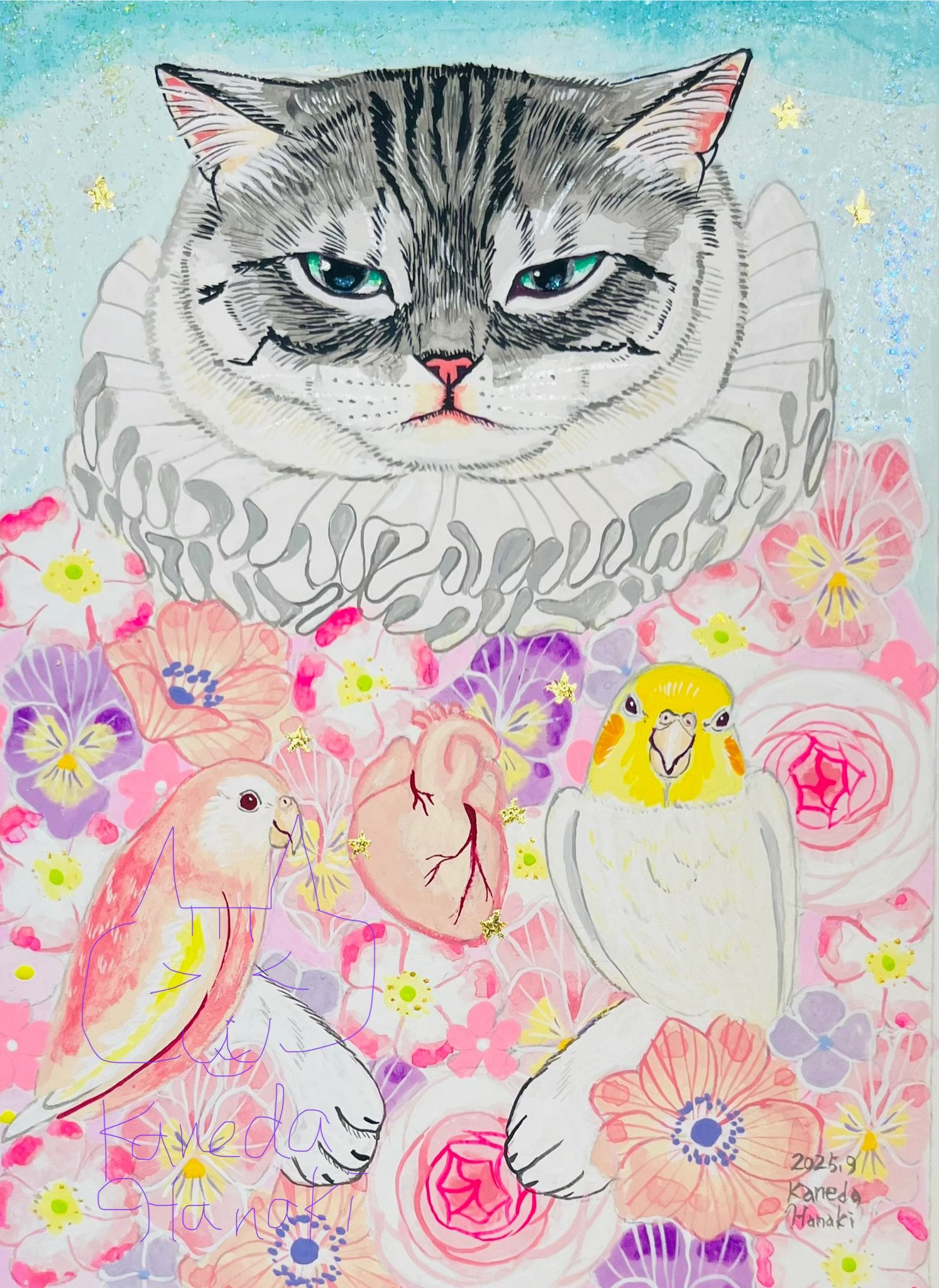 金田花季　原画　「ねことどうぶつ」 金田花季 原画 「ねことどうぶつ」
