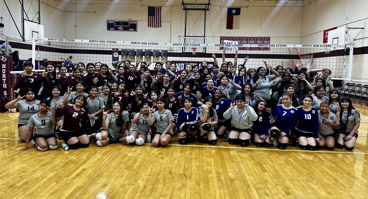 CoachRivas1ar's tweet photo. Always a great night for some MS volleyball. With 106 kids this year on 8  teams at two middle schools within our pyramid, the future is looking bright!      We are North Side! 🖤🏐🤘🏽#SteerUp @NSHS_Volley @NorthSideFWISD @KirkpatrickFWTX @JPElderMiddle @FWISDAthletics https://t.co/IEOP0ttwYs