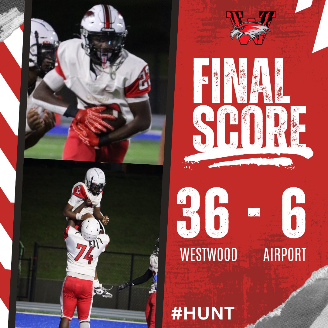Your JV Redhawks secure the victory over Airport Eagles! 1-0 Each Week! That’s the goal! #HUNT