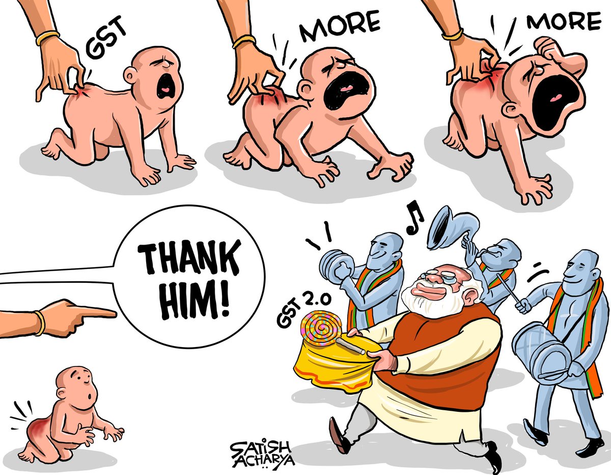 satishacharya's tweet image. GST 2.0 PR overdrive. #GSTReforms
