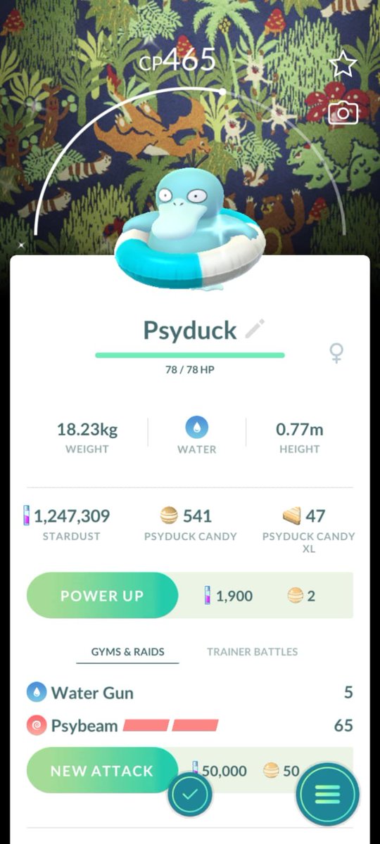 Penghaw's tweet photo. @g47ix Saw this trick and luckily a shiny Psyduck immediately spawned beside me. Tried it, and it took like 20ish clicks until the berry disappeared and voila. https://t.co/21VeF5jGVz