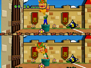 The player whose Bowser doll is thrown the farthest wins, but if both players get the same distance or do not throw their doll at all, it is a tie.