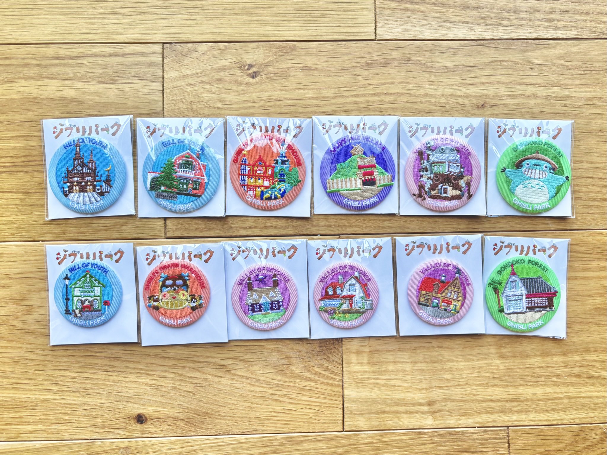 ジブリパーク 刺繍缶バッジ 12種類 ジブリ - 新品未開封 ジブリパーク 限定 新商品 刺繍 缶バッジ