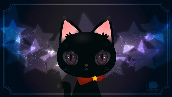 #宇宙の日 
イラレで描いた宇宙猫🐼✒️
#PR #AdobeCommunityExpert &amp; Evangelist 