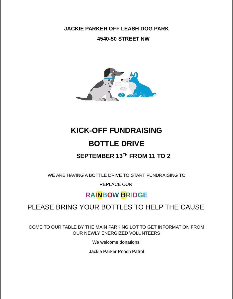 Thank you to the amazing group of people who have spearheaded fundraising to rebuild the Jackie Parker Park's Rainbow Bridge! Please drop off any bottles you have. Every little bit helps bridge the gap and give better access again.
#rainbowbridge #wardharhiio