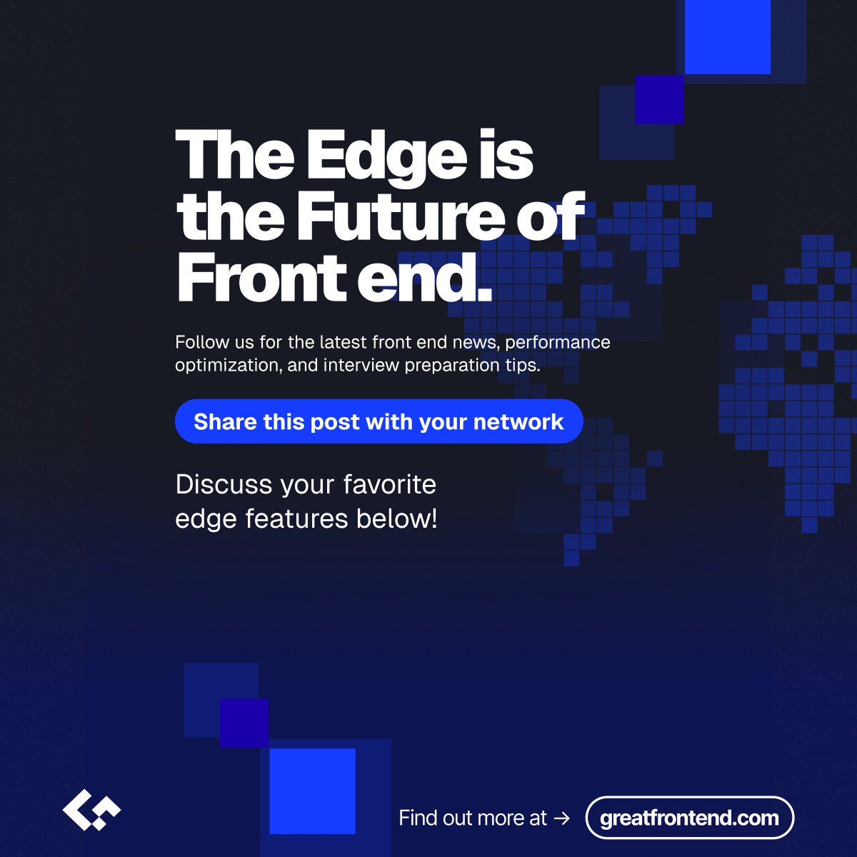 greatfrontend's tweet image. For front end engineers, edge computing isn’t optional anymore, it’s the new toolkit.

Sharpen your skills with GreatFrontEnd 👇
 greatfrontend.com/?utm_source=tw…

#FrontEndDevelopment #WebDevelopment #greatfrontend #EdgeComputing #CDN #Performance #JavaScript #Serverless