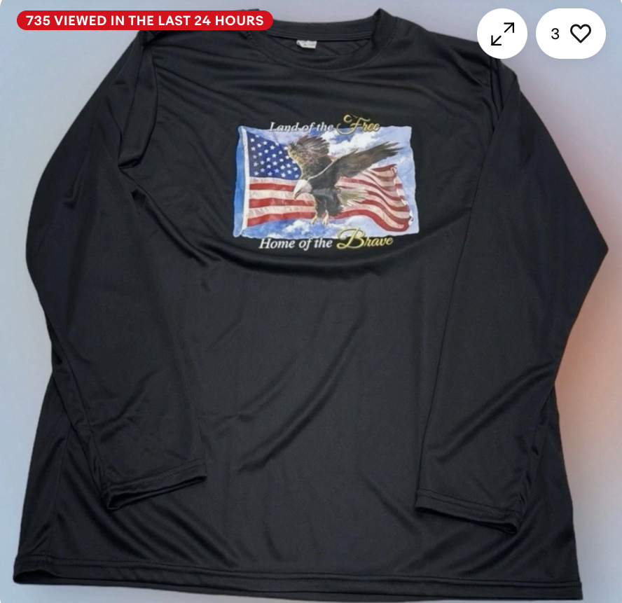 alexdatig's tweet image. 🚨🚨 The shirt person of interest is wearing is a "Land Of The Free Home Of The Brave" T Shirt with a "Disabled Veterans Eagle Flag" being sold on Ebay ebay.com/itm/3970476163…