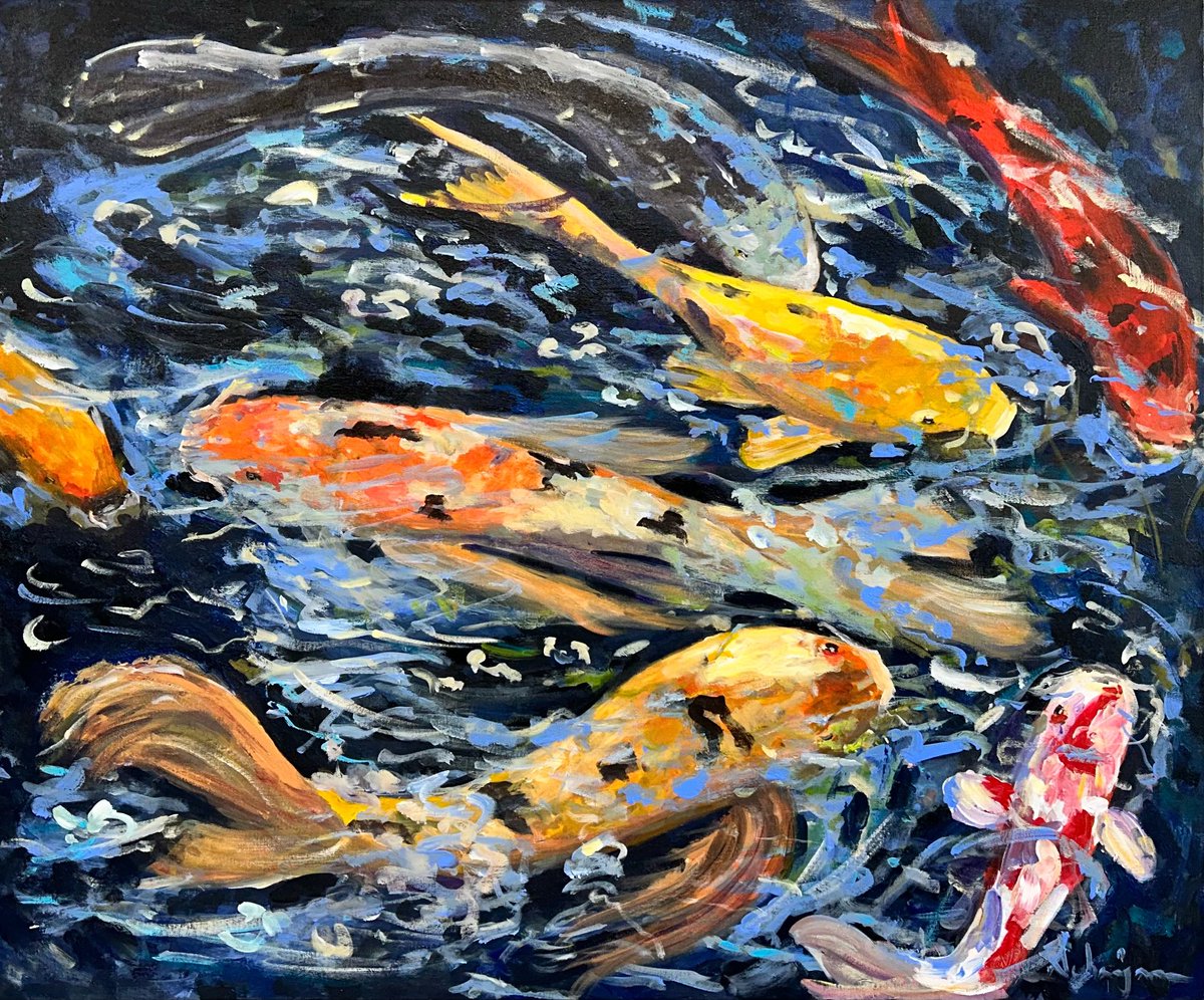 My koi painting 
30x36 inches
Acrylic on linen