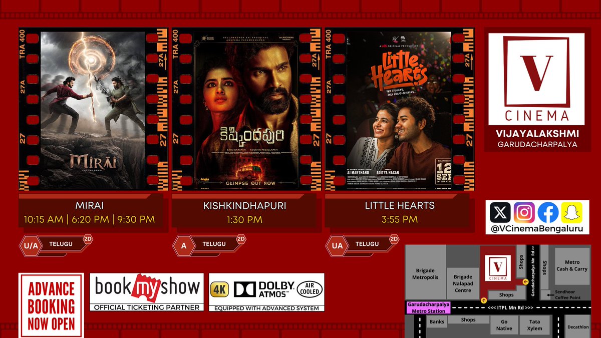 V Cinema - Vijayalakshmi Theatre, Garudacharpalya tweet media