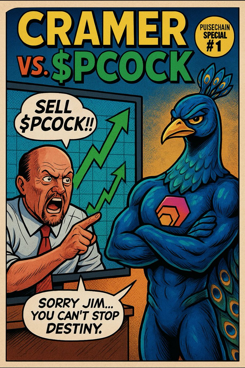 Freshbelair01's tweet photo. 🚨 @jimcramer says to SELL your $PCOCK…
Which means we’re only going one way 👉 UP 🚀🦚
#PCOCK #HexCrypto #PulseX #IncentiveToken #pDAI #pwBTC #ZeroTrustDeFi https://t.co/1ZytkenIvA