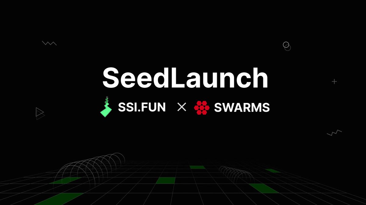 Introducing SeedLaunch 🌱 — our new Fair Launchpad on ssi.fun.

For the first time, you'll be able to commit $SWARMS to participate in early-stage launches. 
No insiders. No unfair allocations. 100% community-first.

Coming soon — get your $SWARMS loaded up.