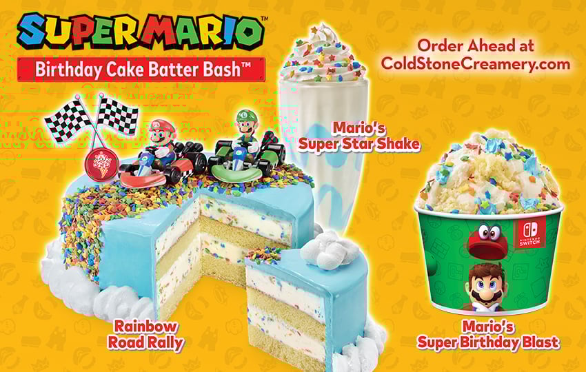 Super Mario Birthday Cake Batter Bash advertisement