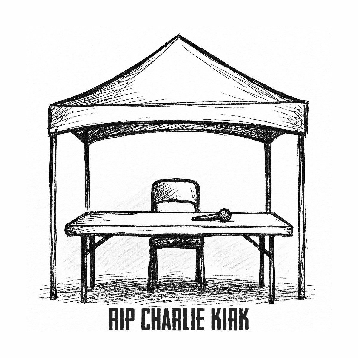 As I grieve Charlie’s passing, I keep picturing this scene: an empty chair under a tent, a mic sits waiting...

I wonder who will rise to pick it up?

#ripcharliekirk
