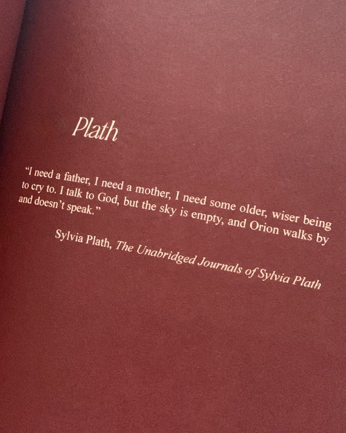 lacancircle's tweet photo. Fine poets on speaking

“I need a father, I need a mother, I need some older, wiser being to cry to. I talk to God, but the  sky is empty, and Orion walks by and doesn’t speak.”

The Unabridged Journals of Sylvia Plath, page 199 https://t.co/Uq4z3Vu6UO