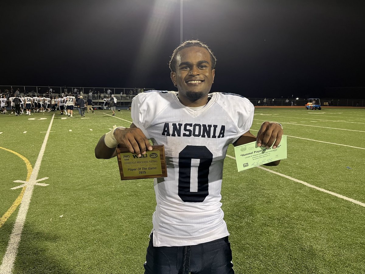 Crishon Fogle, Ansonia High School, rushed for over 100 yards and scored a touchdown, in a 23-14 win over Bloomfield TheCoachWELI