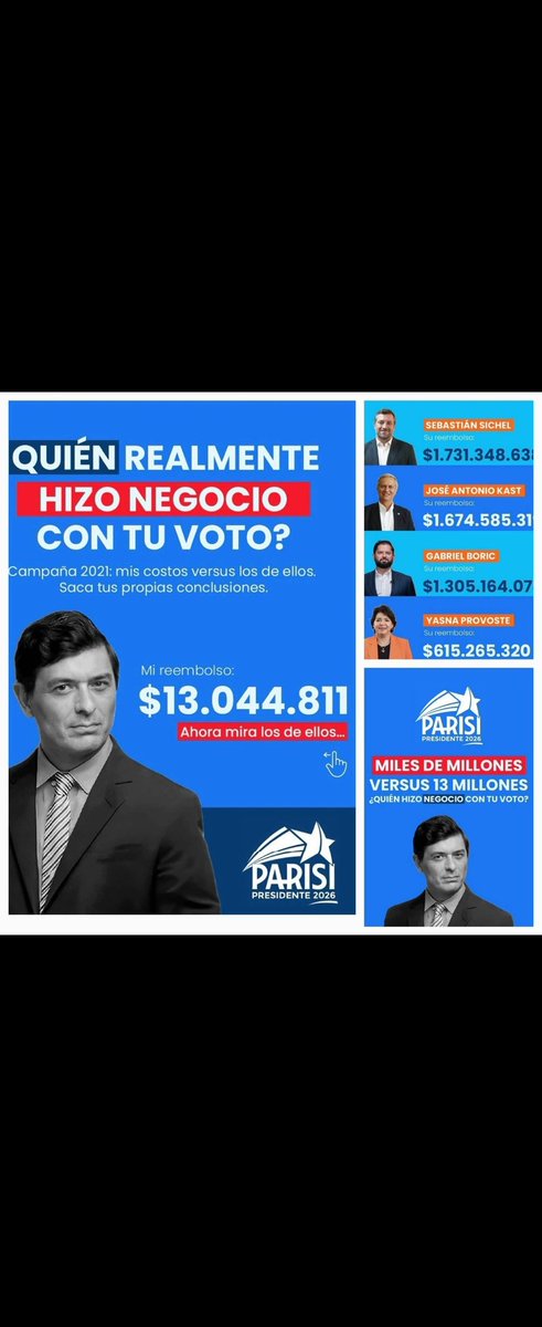 eduardo_labarca's tweet photo. @EncuestasChil10 Para los que dicen que es chanta y todo , amigos mira quien robando y quien cuida la plata de todos @ParisiPDG https://t.co/Y8R5nySTO6