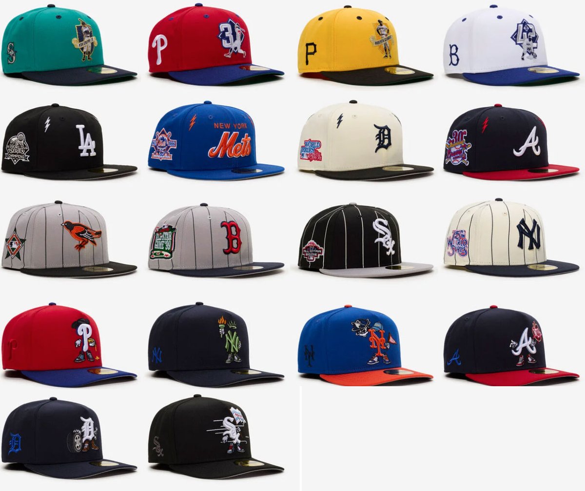 🚨NOW AVAILABLE🚨
🧢Via Snipes

-New Era Player Edition Fitted Hats
-New Era x Diet Starts Monday Lightning Fitted Hats
-New Era x Diet Starts Monday Pinstripe Fitted Hat
-New Era Cartoon A-Frame Fitted Hats

🔗tinyurl.com/4p88wncf