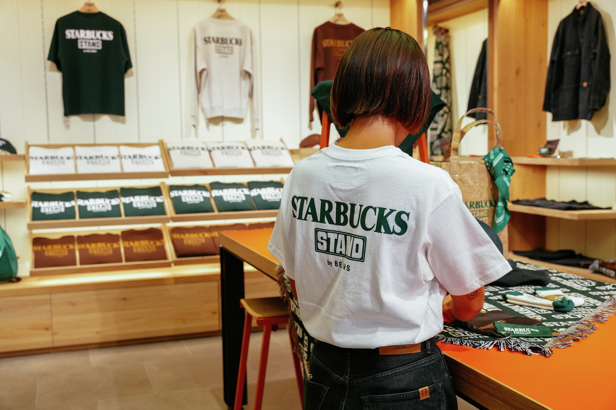 STARBUCKS STAND by BEAMS ジャカードスローケット