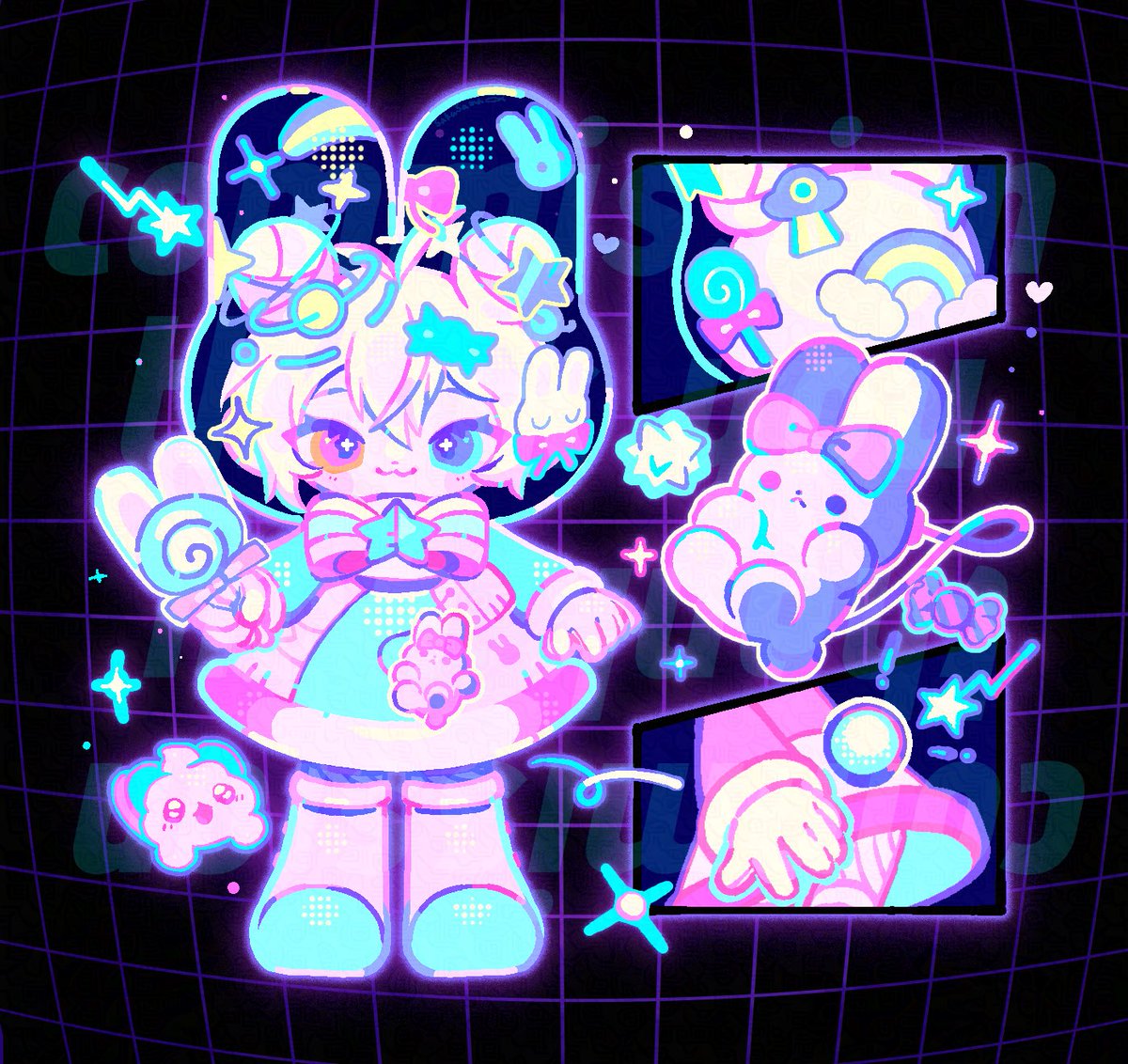 sakasamaosakana's tweet image. (@poshiMilky) さんのPVに
キャラデザを使って頂けました✨🥹！
ありがとうございます🪐🚀🍬🍭✨

 #星宮星図
 #星宮るき