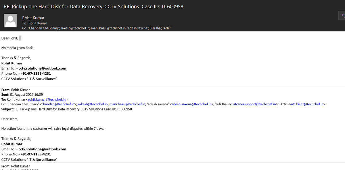 RohitKumar63471's tweet photo. @asktechchef Pathetic service by Techchef https://t.co/yUkDGP4l6K