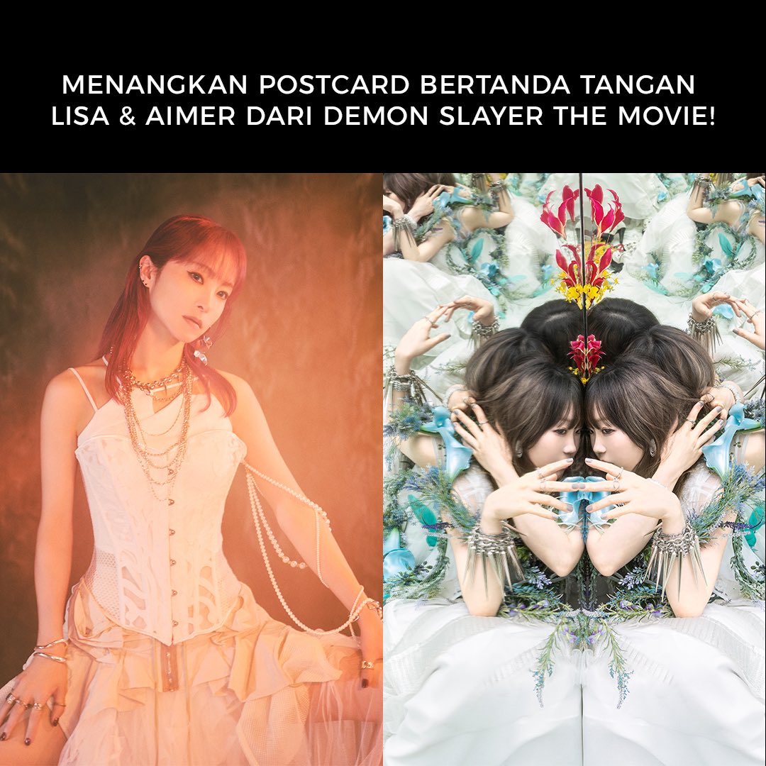 🔥 Calling all Slayers! 🔥
Mau punya postcard eksklusif bertanda tangan LiSA &amp; Aimer dari film Demon Slayer? Ini kesempatan kamu! 🎶✨
📅 Periode Giveaway: 12 – 21 September 2025
🎁 4 Pemenang Beruntung akan dipilih!
📩 Pemenang akan diumumkan via e-mail.
👉 Daftar di sini: