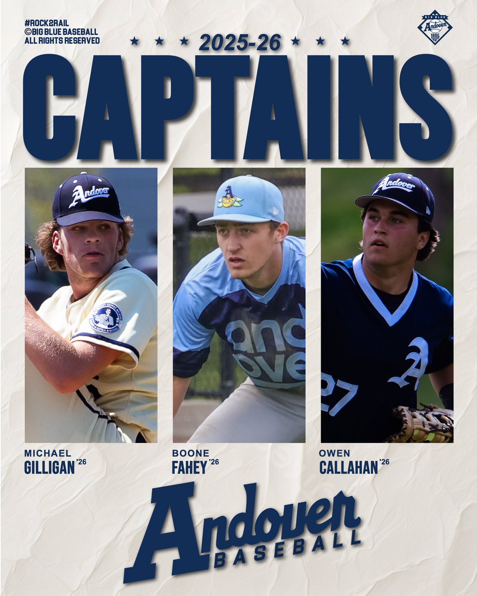 Congrats 2025-26 captains Michael Gilligan ‘26, Boone Fahey ‘26, and Owen Callahan ‘26. #rock2rail