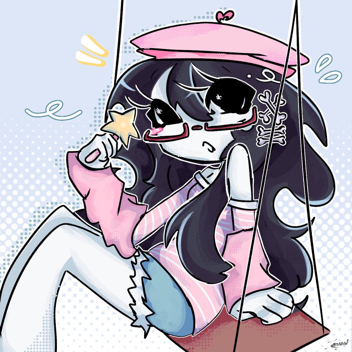 Dibujo que hice hace bien arto de un oc de mi best