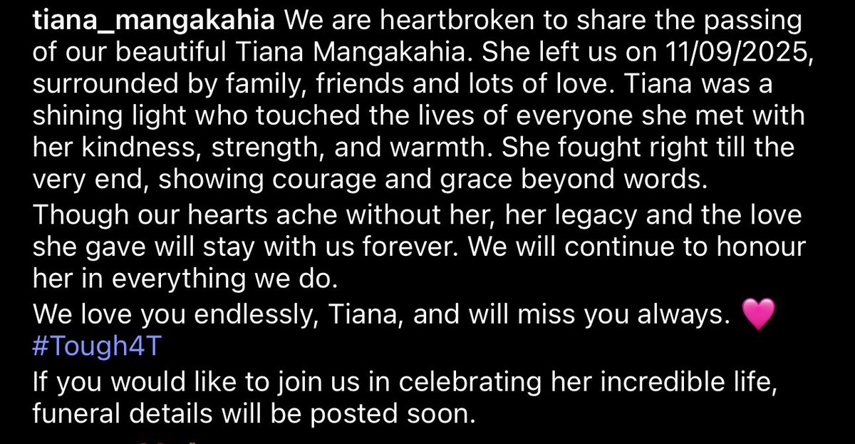 She fought so hard. Heaven got a new angel today. We all love you forever T. Rest easy 🕊️💞
