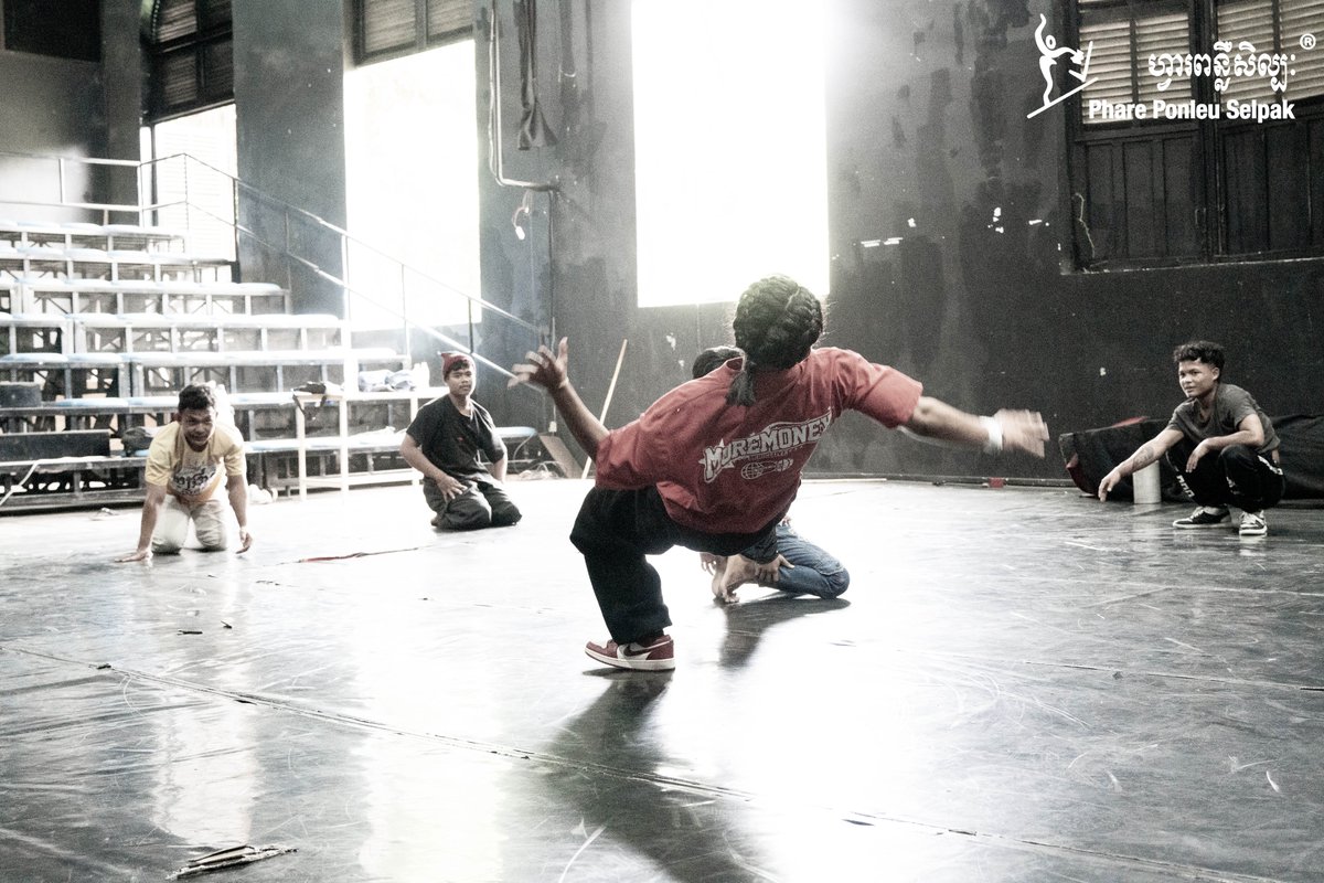 PharePS's tweet photo. 🔥 Big shoutout to the legendary B-Boy Slick from Tiny Toones Cambodia! 🔥 

Thanks to his energy, techniques, and inspiration, our Performing Arts School students are now sharper, stronger, and ready to bring the heat for the 4th edition of S’Art Festival in Battambang.🎶🎪 https://t.co/FsJIPZsgrb