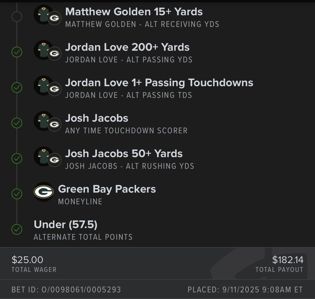 Aczarbaugh's tweet image. Matthew golden and Croskey Merritt can suck a fat one. So many damn 1 leg misses to start the season this year 🙄so many pathetic stat lines from starters