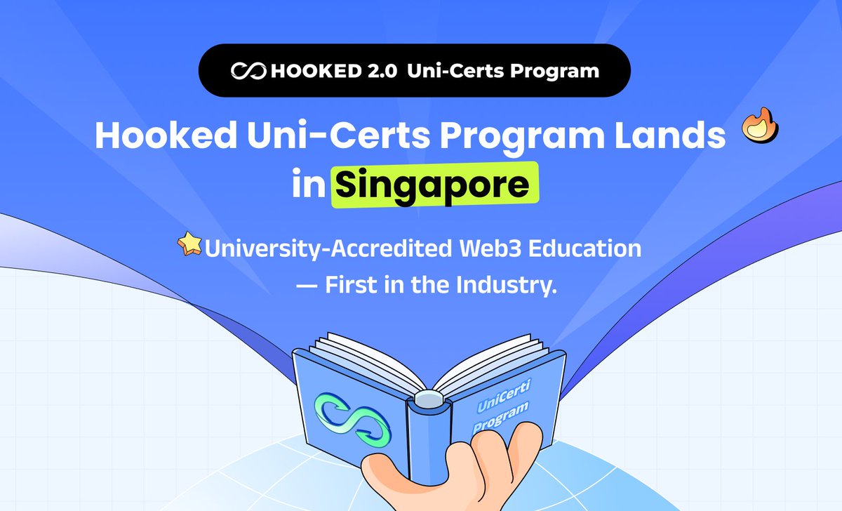HookedProtocol's tweet image. #HookedUniCerts #Token2049
🚀 The Global Hooked Uni-Certs Program is landing in Singapore alongside Token2049!
We’re bringing university-accredited Web3 education to the Lion City, blending academic credibility with blockchain innovation.
🌐 With Singapore’s world-class…