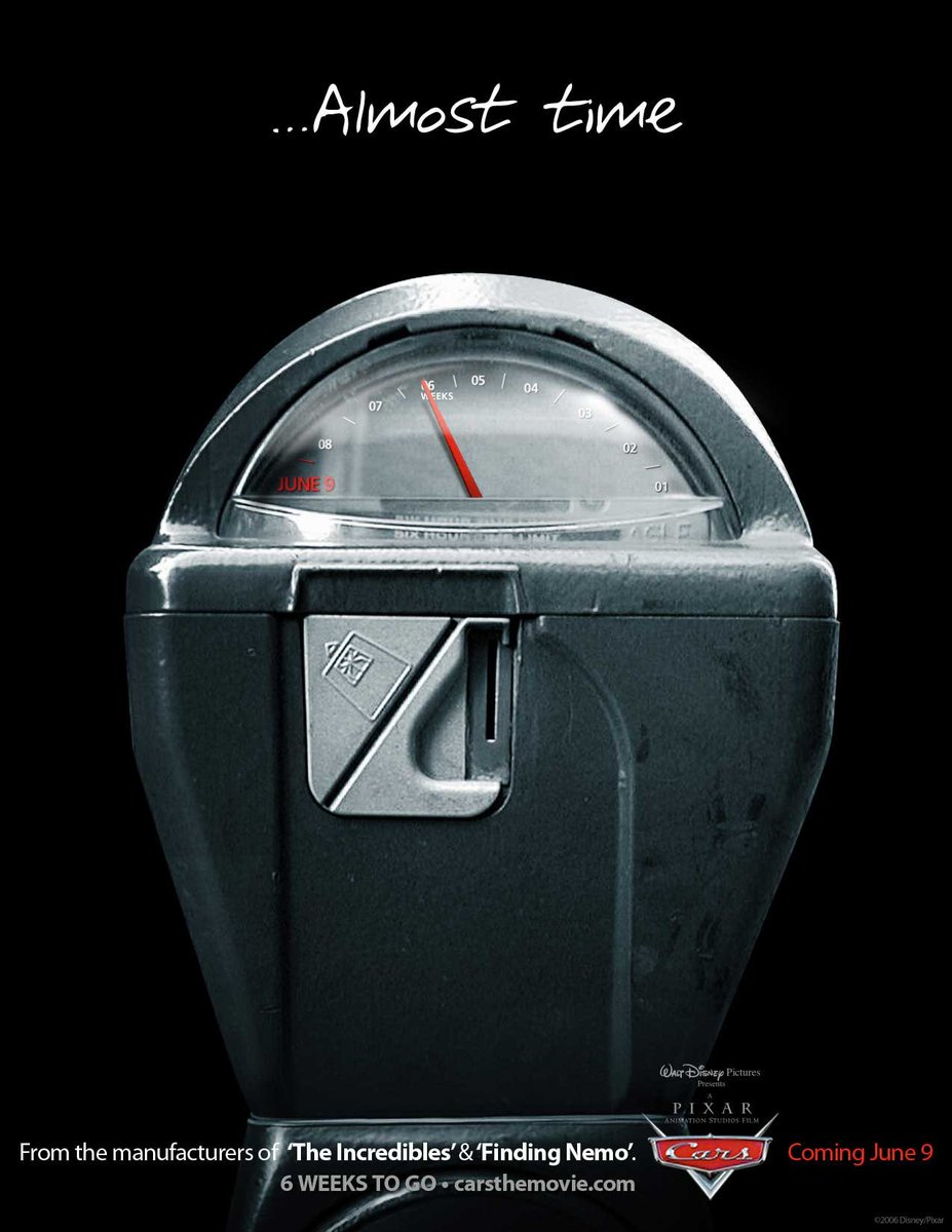 Kerchoo95's tweet image. The 20th anniversary of the theatrical debut of #Cars (2006) is in exactly six weeks.

#Disney #Pixar #PixarCars