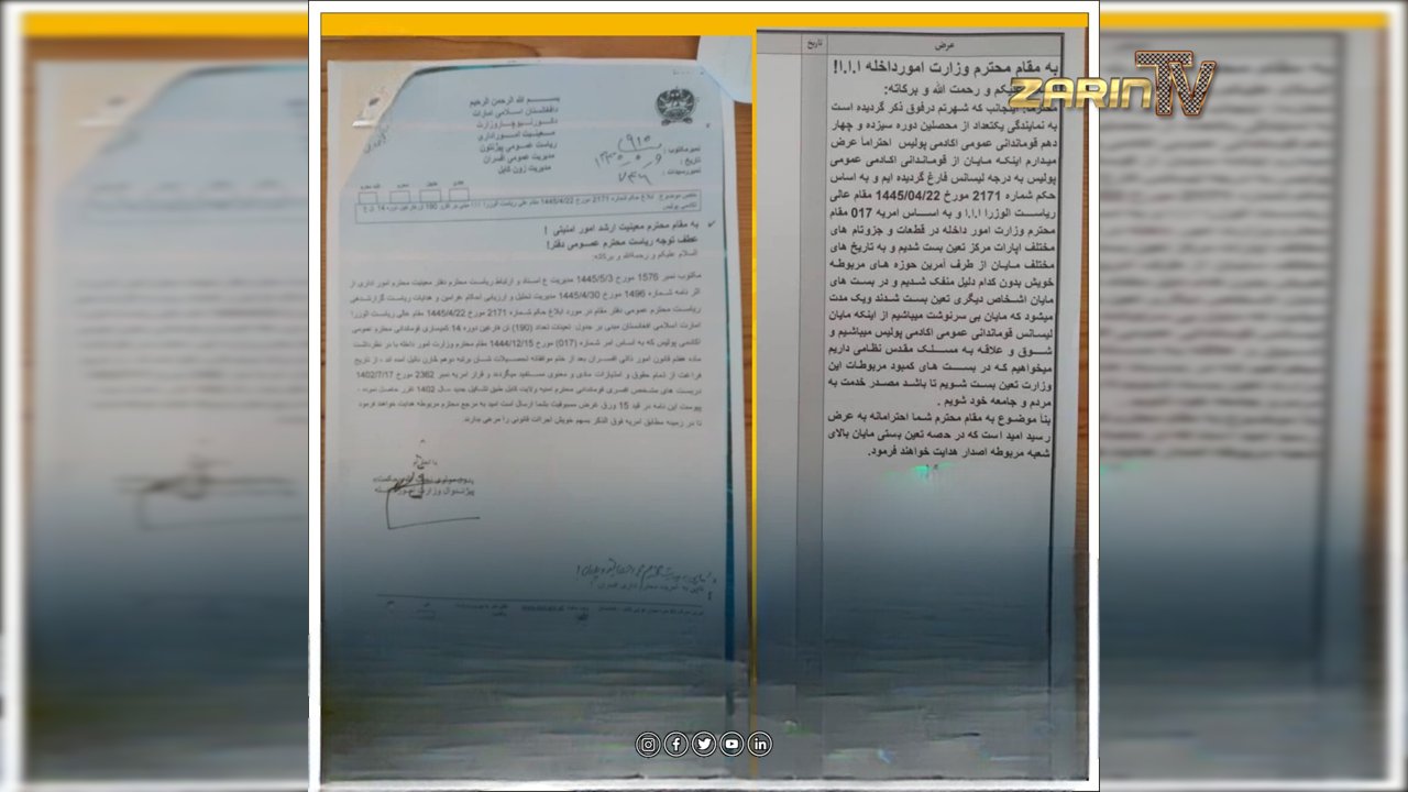 فارغ التحصیلان آکادمی پولیس طالبان اخراج شدند
